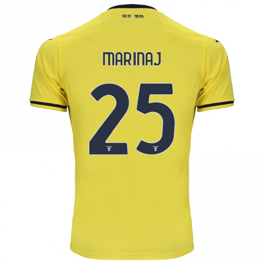 Hombre Fútbol Camiseta Kledi Marinaj #25 Amarillo 2ª Equipación 2024/25 Argentina