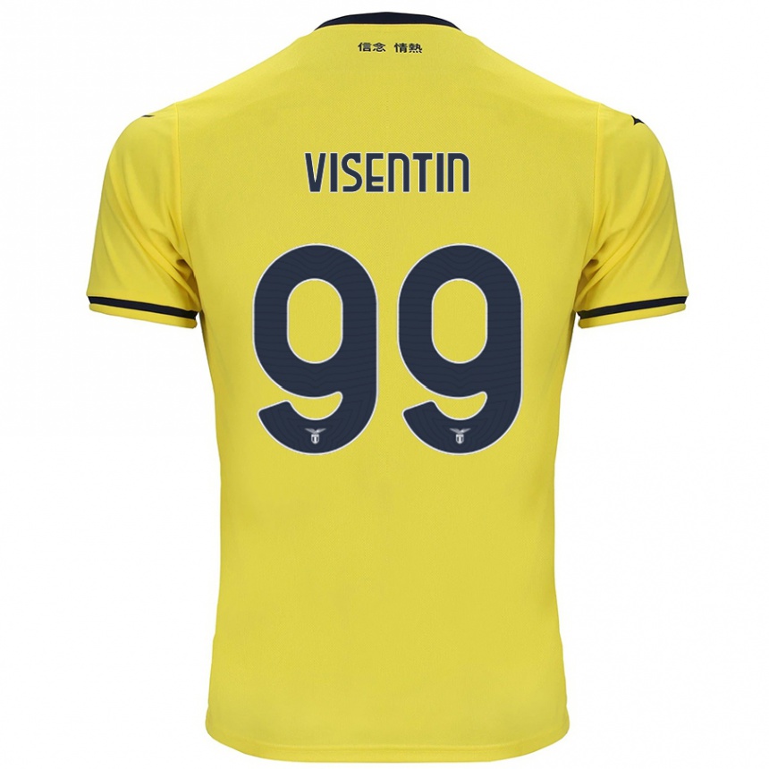 Hombre Fútbol Camiseta Noemi Visentin #99 Amarillo 2ª Equipación 2024/25 Argentina