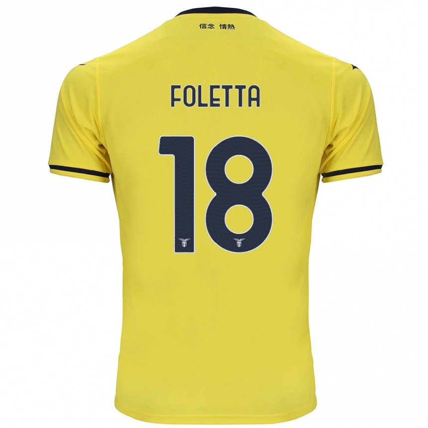 Hombre Fútbol Camiseta Isabella Foletta #18 Amarillo 2ª Equipación 2024/25 Argentina