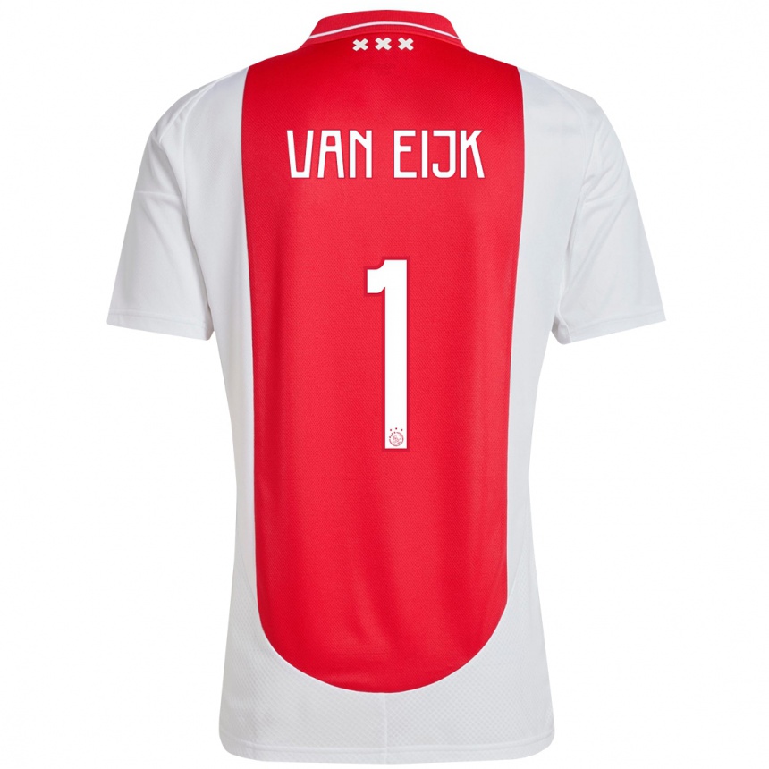 Mujer Fútbol Camiseta Regina Van Eijk #1 Rojo Blanco 1ª Equipación 2024/25 Argentina