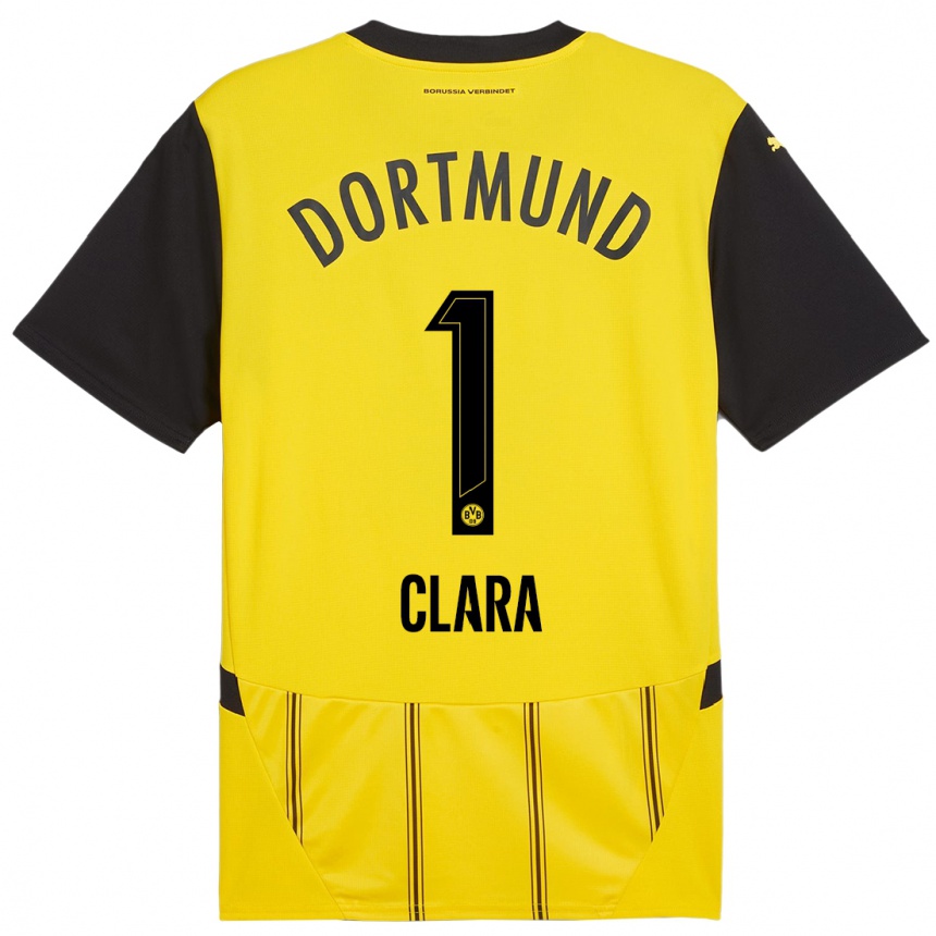 Mujer Fútbol Camiseta Woltering Clara #1 Amarillo Negro 1ª Equipación 2024/25 Argentina