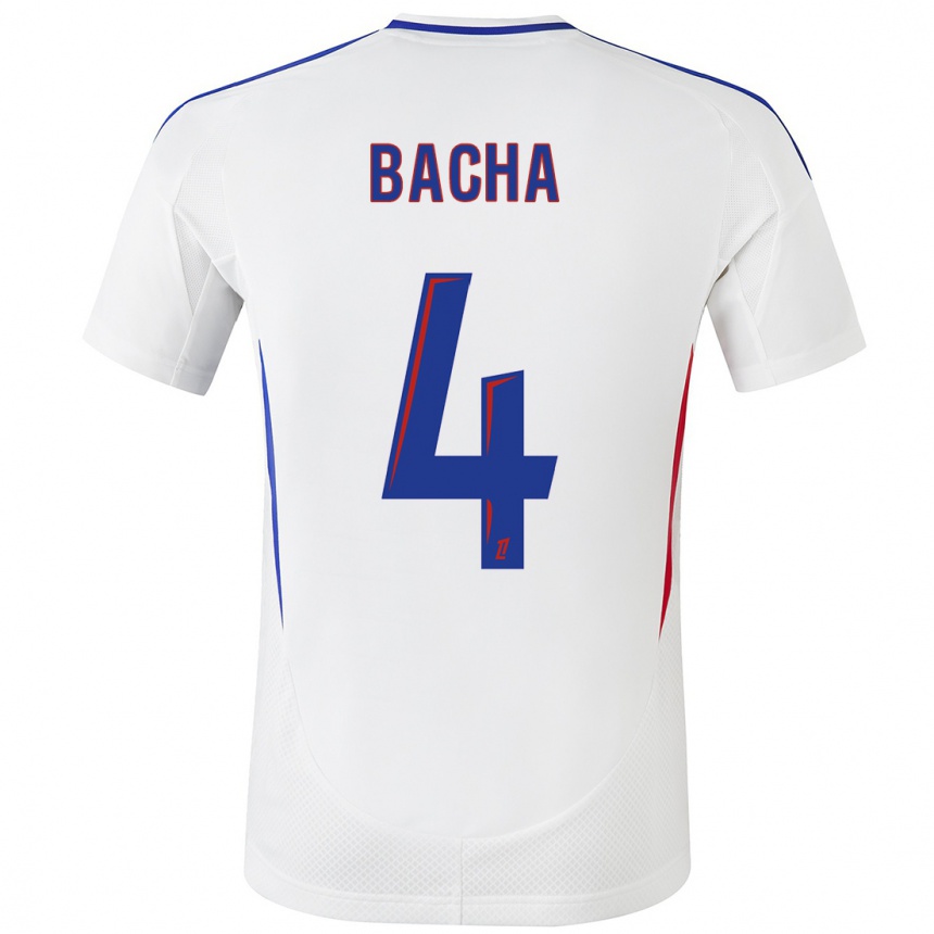 Mujer Fútbol Camiseta Selma Bacha #4 Blanco Azul 1ª Equipación 2024/25 Argentina