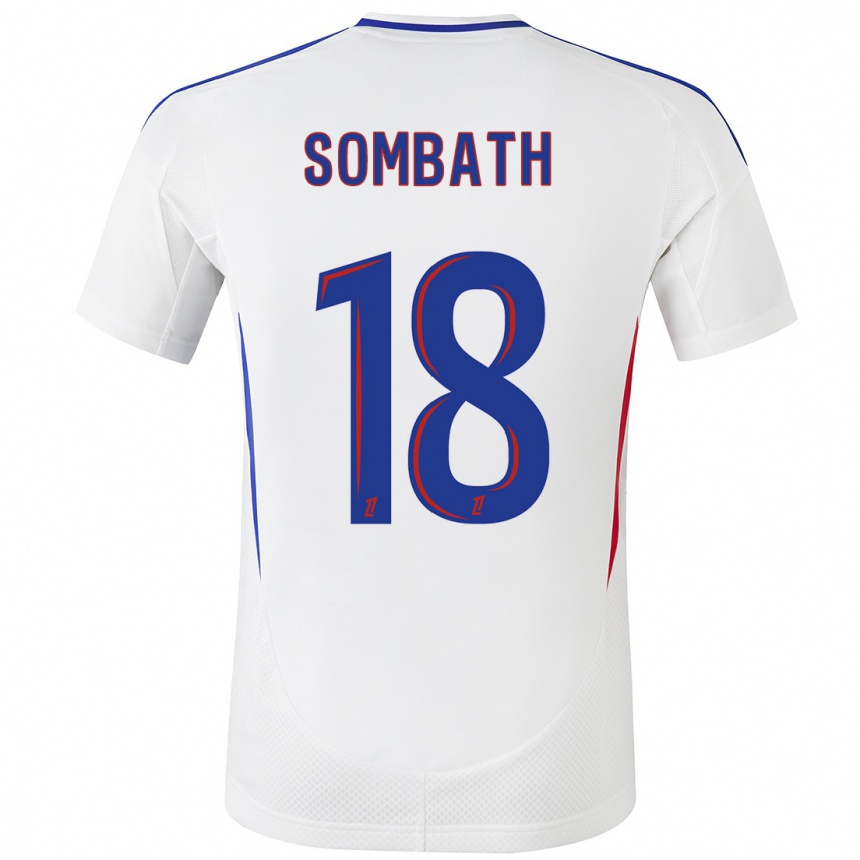 Mujer Fútbol Camiseta Alice Sombath #18 Blanco Azul 1ª Equipación 2024/25 Argentina