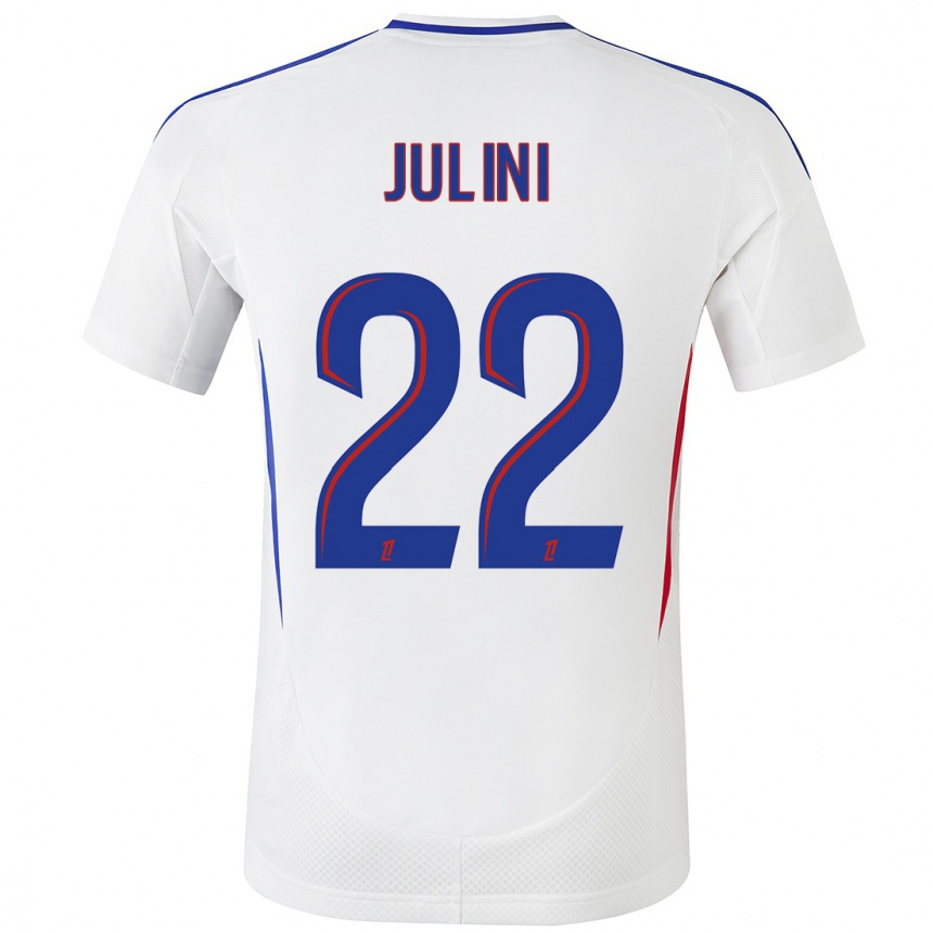 Mujer Fútbol Camiseta Sally Julini #22 Blanco Azul 1ª Equipación 2024/25 Argentina