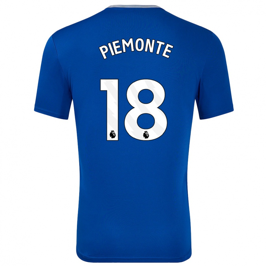 Mujer Fútbol Camiseta Martina Piemonte #18 Azul Con 1ª Equipación 2024/25 Argentina