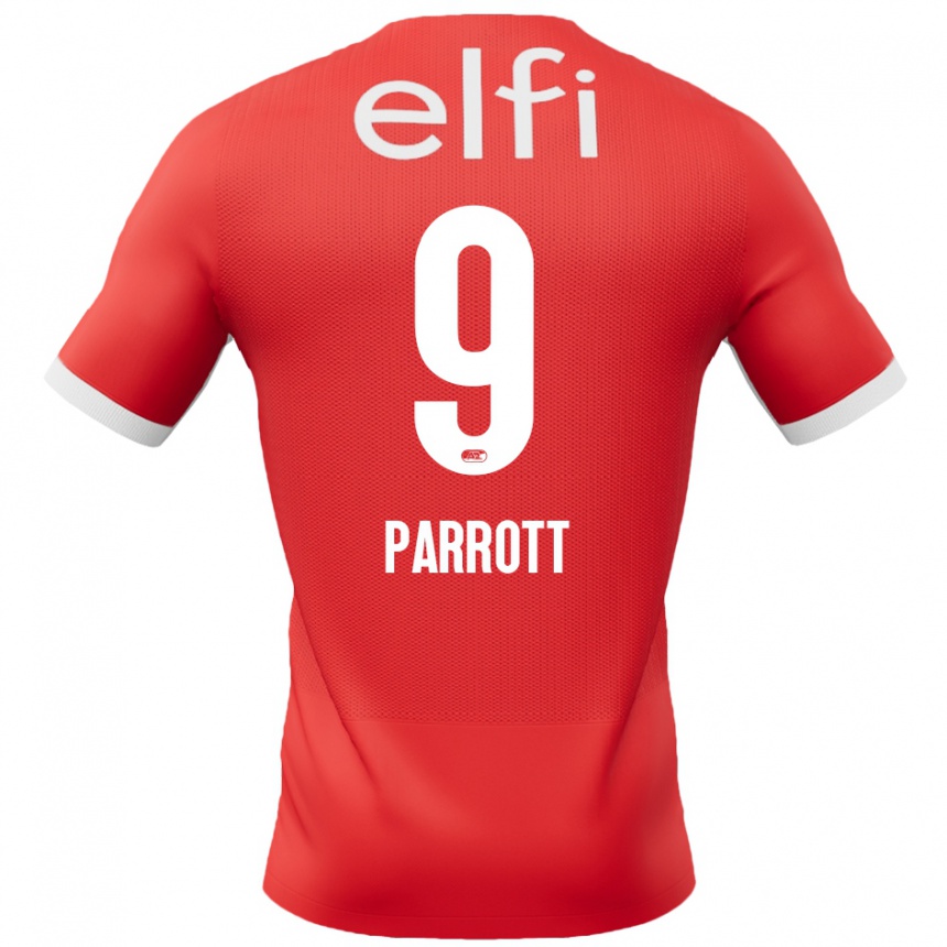 Mujer Fútbol Camiseta Troy Parrott #9 Rojo Blanco 1ª Equipación 2024/25 Argentina