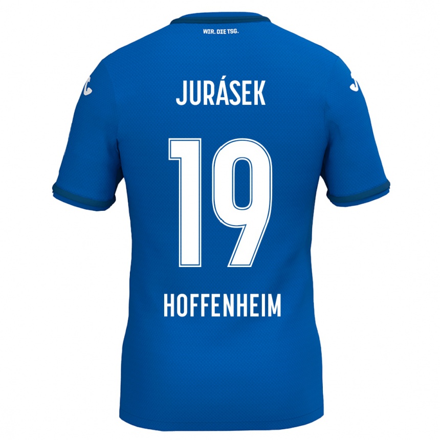 Mujer Fútbol Camiseta David Jurásek #19 Azul Real 1ª Equipación 2024/25 Argentina