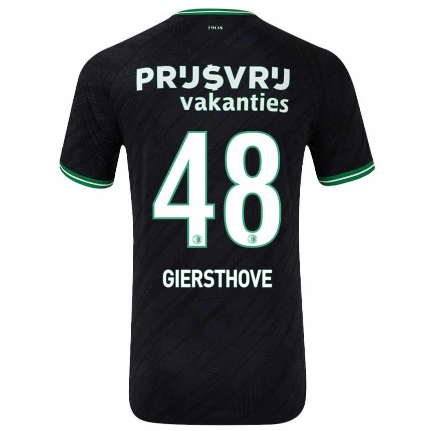 Mujer Fútbol Camiseta Djomar Giersthove #48 Negro Verde 2ª Equipación 2024/25 Argentina