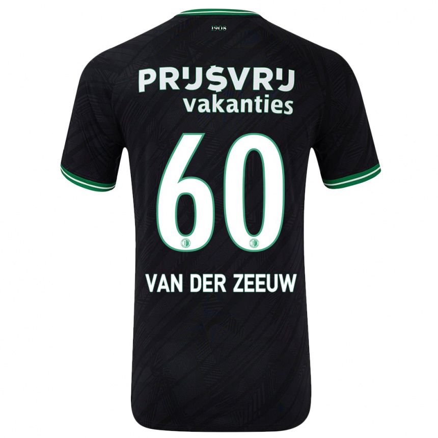 Mujer Fútbol Camiseta Twan Van Der Zeeuw #60 Negro Verde 2ª Equipación 2024/25 Argentina