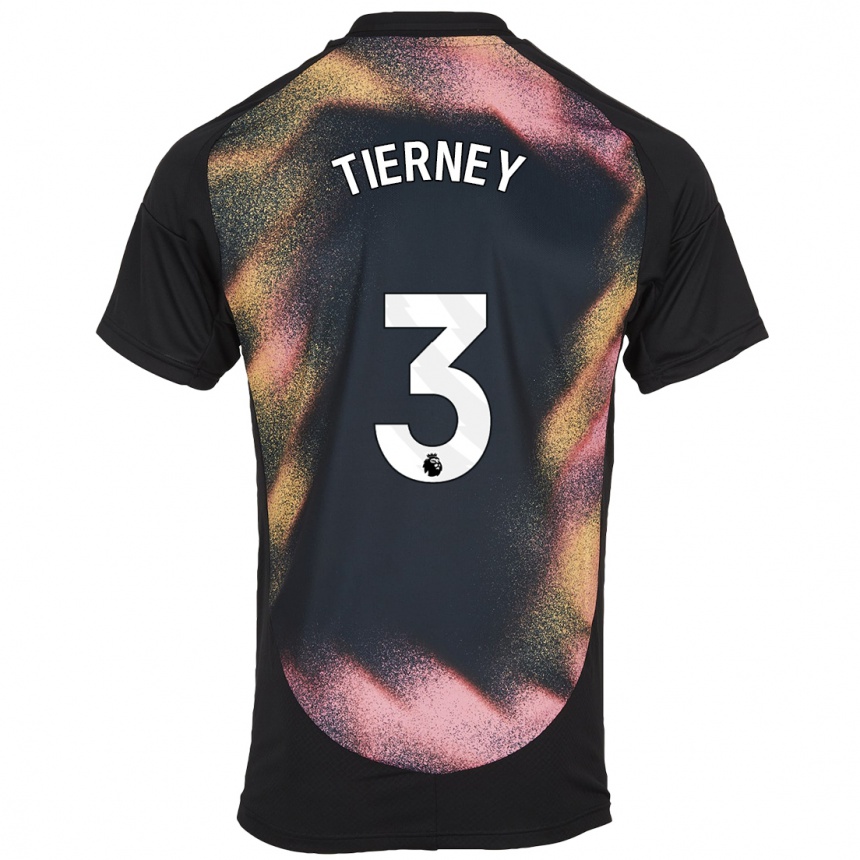 Mujer Fútbol Camiseta Sam Tierney #3 Negro Blanco 2ª Equipación 2024/25 Argentina