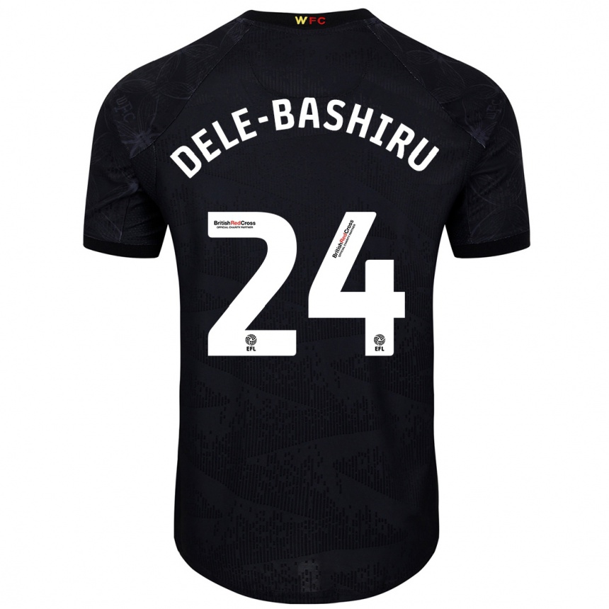 Mujer Fútbol Camiseta Tom Dele-Bashiru #24 Negro Blanco 2ª Equipación 2024/25 Argentina