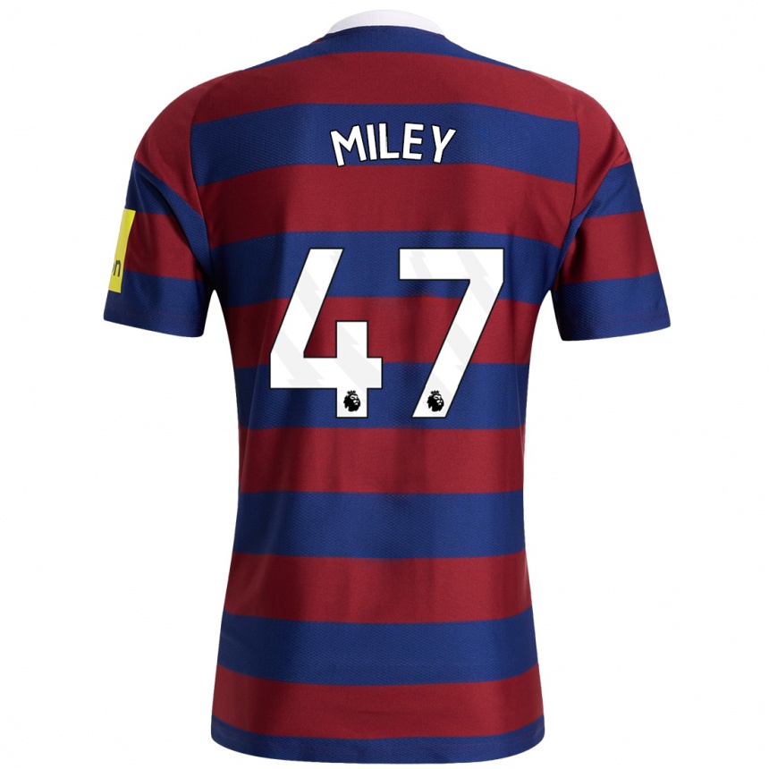 Mujer Fútbol Camiseta Jamie Miley #47 Burdeos Azul Marino 2ª Equipación 2024/25 Argentina