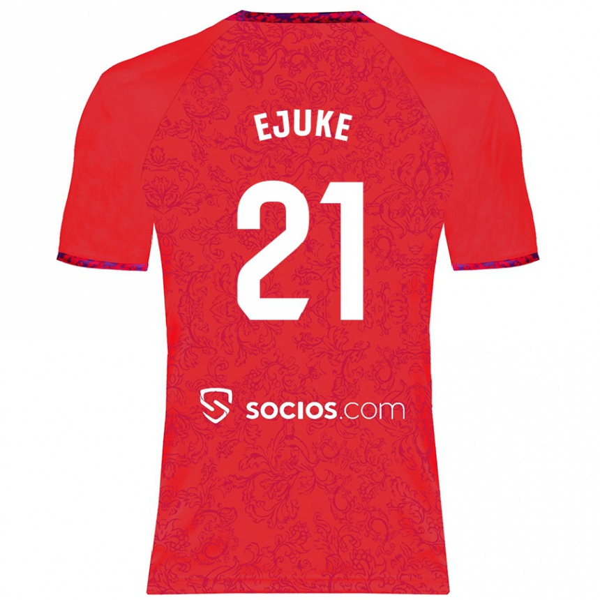 Mujer Fútbol Camiseta Chidera Ejuke #21 Rojo 2ª Equipación 2024/25 Argentina