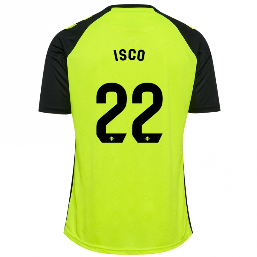 Mujer Fútbol Camiseta Isco #22 Amarillo Fluorescente Negro 2ª Equipación 2024/25 Argentina