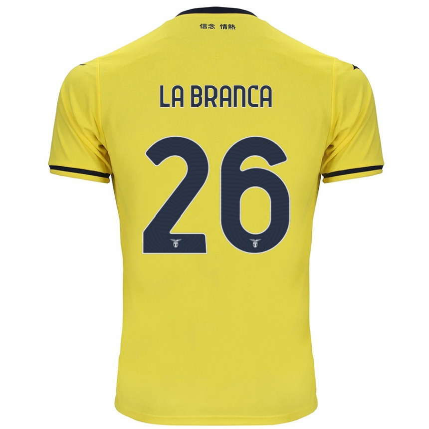 Mujer Fútbol Camiseta Ruggero La Branca #26 Amarillo 2ª Equipación 2024/25 Argentina