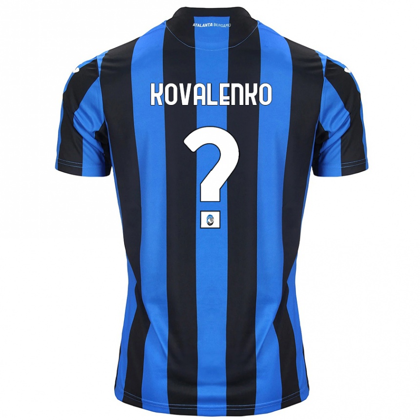 Niño Fútbol Camiseta Viktor Kovalenko #0 Azul Negro 1ª Equipación 2024/25 Argentina