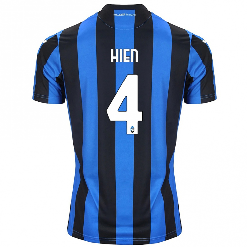 Niño Fútbol Camiseta Isak Hien #4 Azul Negro 1ª Equipación 2024/25 Argentina