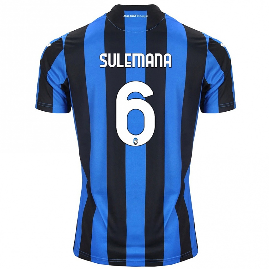 Niño Fútbol Camiseta Ibrahim Sulemana #6 Azul Negro 1ª Equipación 2024/25 Argentina