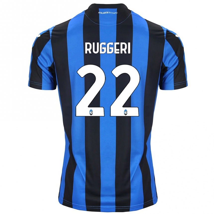 Niño Fútbol Camiseta Matteo Ruggeri #22 Azul Negro 1ª Equipación 2024/25 Argentina