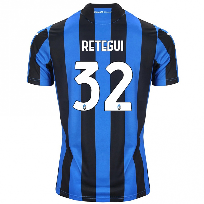 Niño Fútbol Camiseta Mateo Retegui #32 Azul Negro 1ª Equipación 2024/25 Argentina