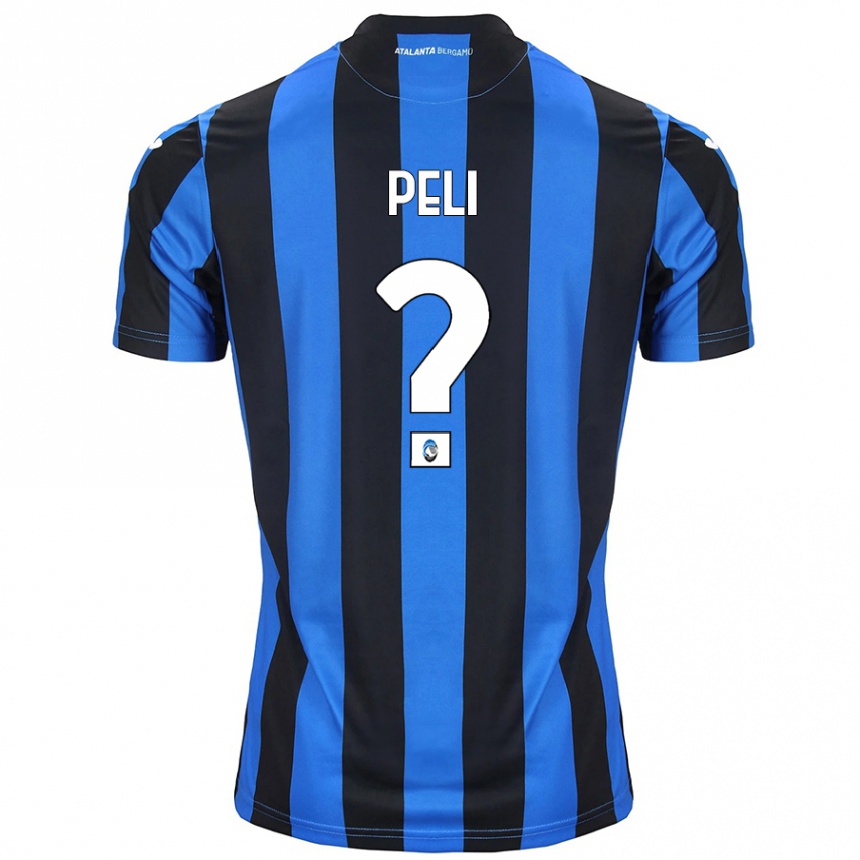 Niño Fútbol Camiseta Lorenzo Peli #0 Azul Negro 1ª Equipación 2024/25 Argentina