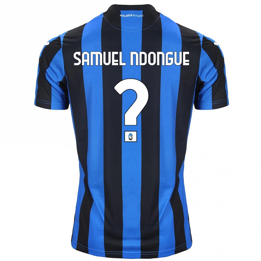 Niño Fútbol Camiseta Frederick Samuel Ndongue #0 Azul Negro 1ª Equipación 2024/25 Argentina