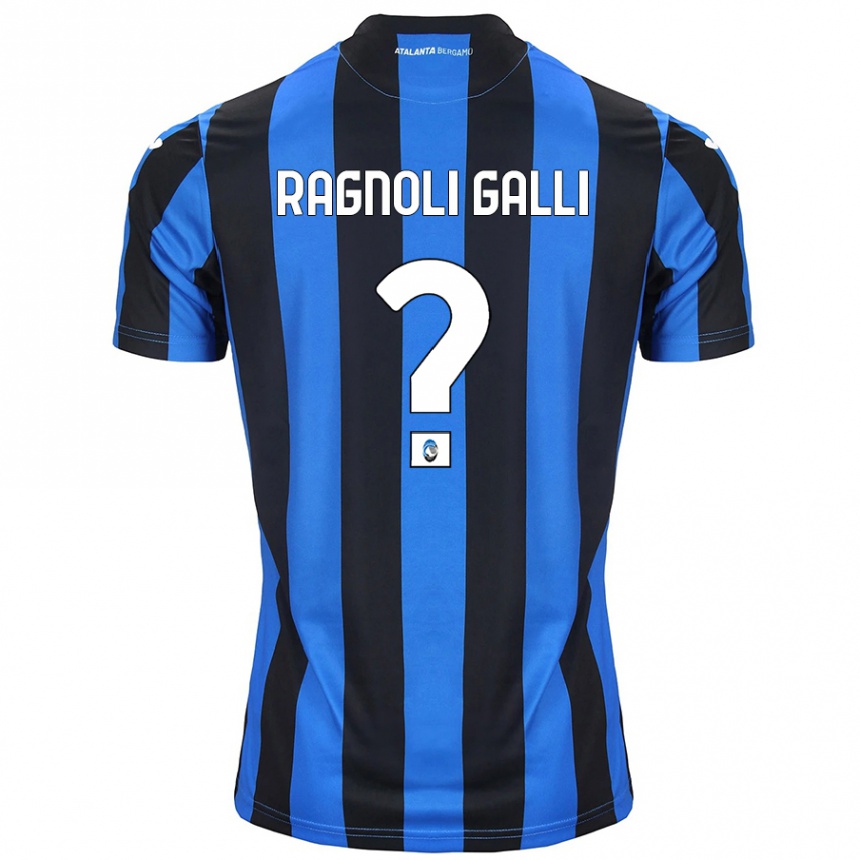 Niño Fútbol Camiseta Federico Ragnoli Galli #0 Azul Negro 1ª Equipación 2024/25 Argentina