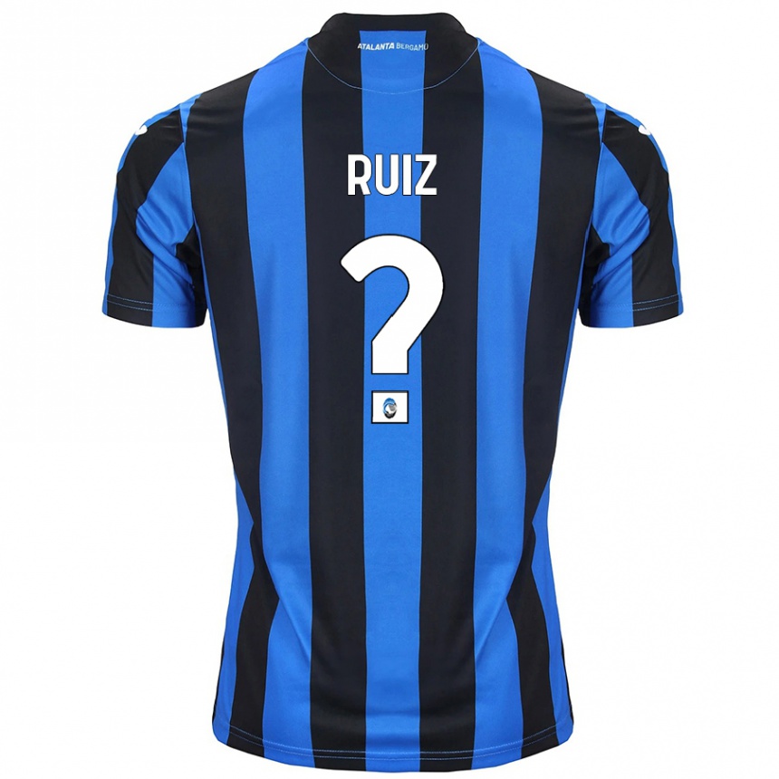 Niño Fútbol Camiseta Gerard Ruiz #0 Azul Negro 1ª Equipación 2024/25 Argentina