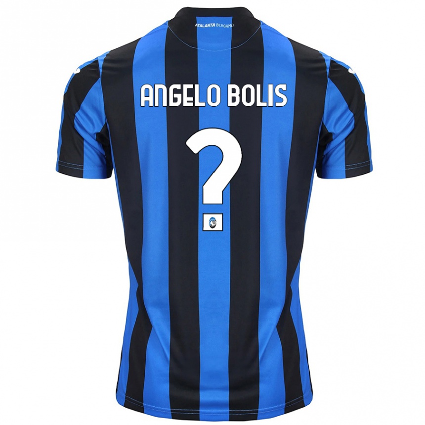 Niño Fútbol Camiseta Tommaso Angelo Bolis #0 Azul Negro 1ª Equipación 2024/25 Argentina