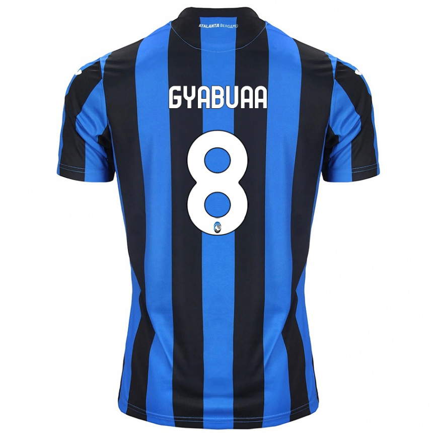 Niño Fútbol Camiseta Emmanuel Gyabuaa #8 Azul Negro 1ª Equipación 2024/25 Argentina