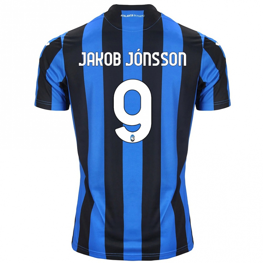 Niño Fútbol Camiseta Birkir Jakob Jónsson #9 Azul Negro 1ª Equipación 2024/25 Argentina