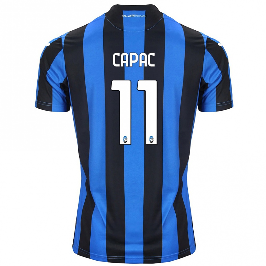 Niño Fútbol Camiseta Alexandru Capac #11 Azul Negro 1ª Equipación 2024/25 Argentina