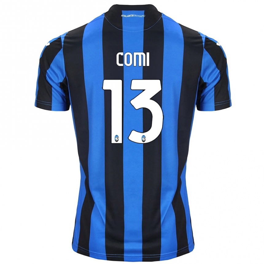 Niño Fútbol Camiseta Pietro Comi #13 Azul Negro 1ª Equipación 2024/25 Argentina