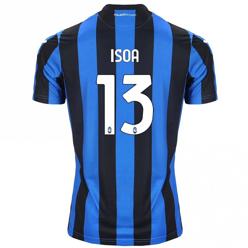 Niño Fútbol Camiseta Isaac Isoa #13 Azul Negro 1ª Equipación 2024/25 Argentina