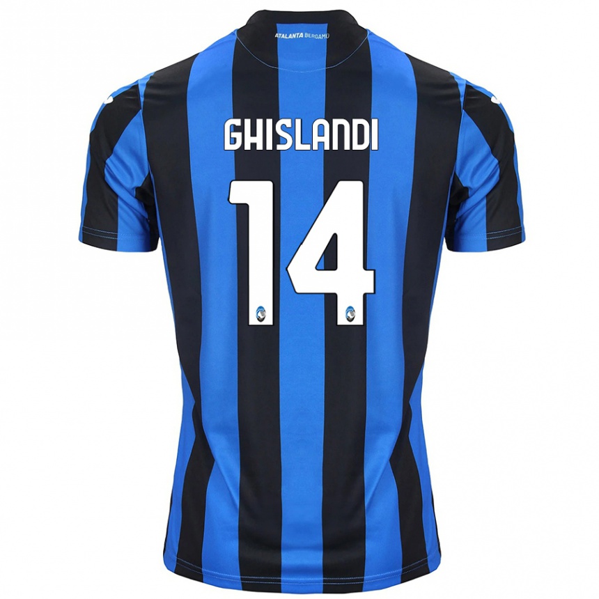 Niño Fútbol Camiseta Davide Ghislandi #14 Azul Negro 1ª Equipación 2024/25 Argentina