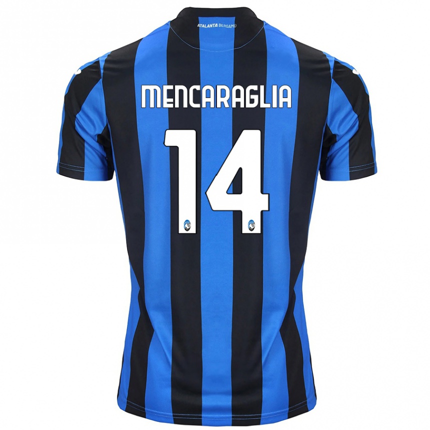 Niño Fútbol Camiseta Filippo Mencaraglia #14 Azul Negro 1ª Equipación 2024/25 Argentina