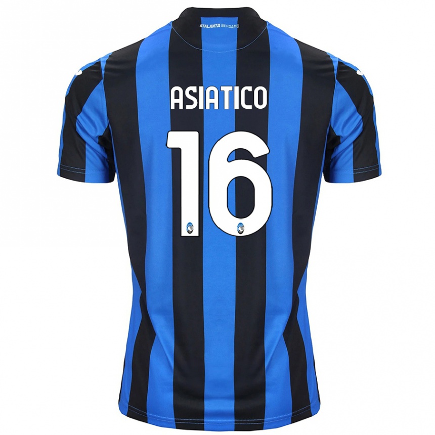 Niño Fútbol Camiseta Pietro Asiatico #16 Azul Negro 1ª Equipación 2024/25 Argentina