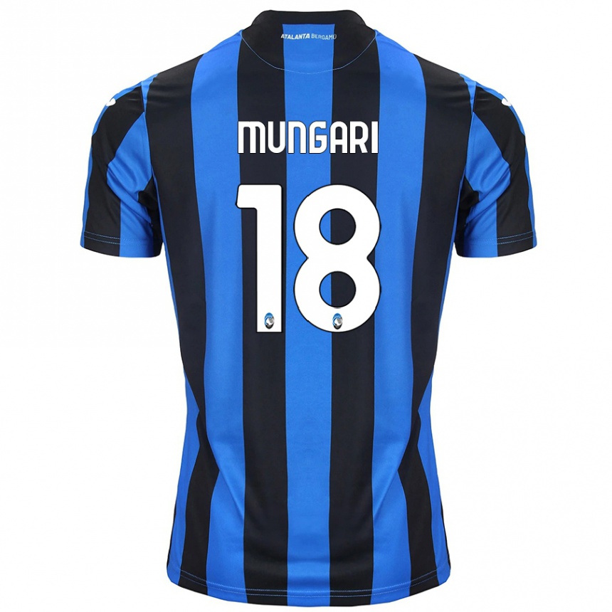 Niño Fútbol Camiseta Giuseppe Mungari #18 Azul Negro 1ª Equipación 2024/25 Argentina