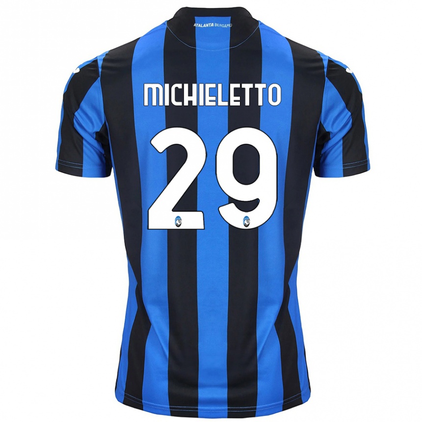 Niño Fútbol Camiseta Andrea Michieletto #29 Azul Negro 1ª Equipación 2024/25 Argentina