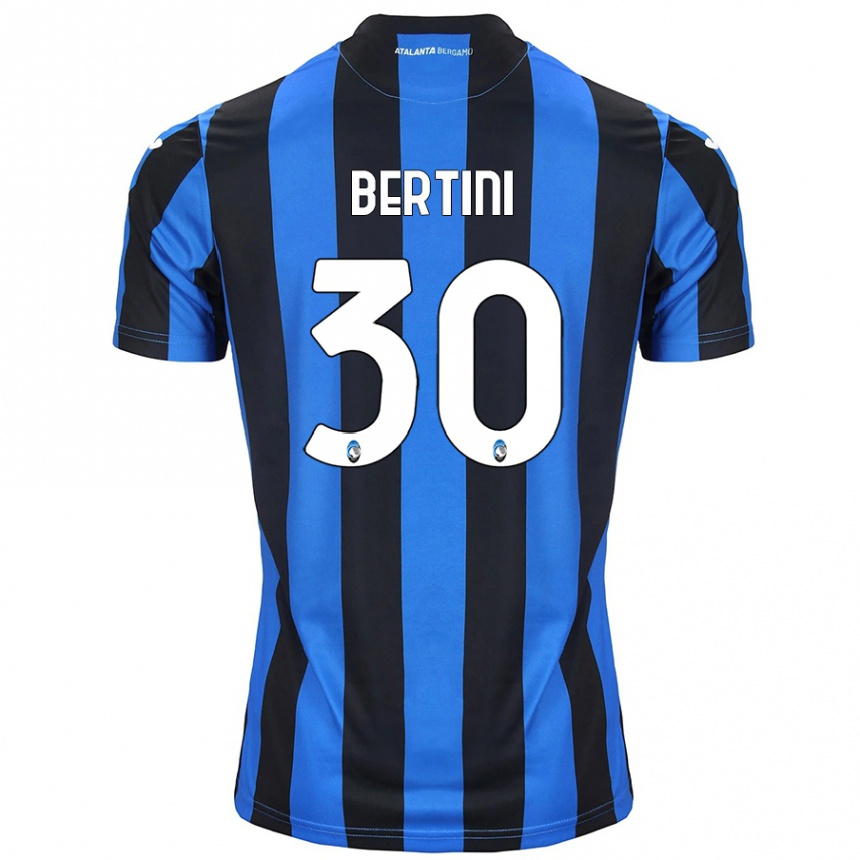 Niño Fútbol Camiseta Tommaso Bertini #30 Azul Negro 1ª Equipación 2024/25 Argentina