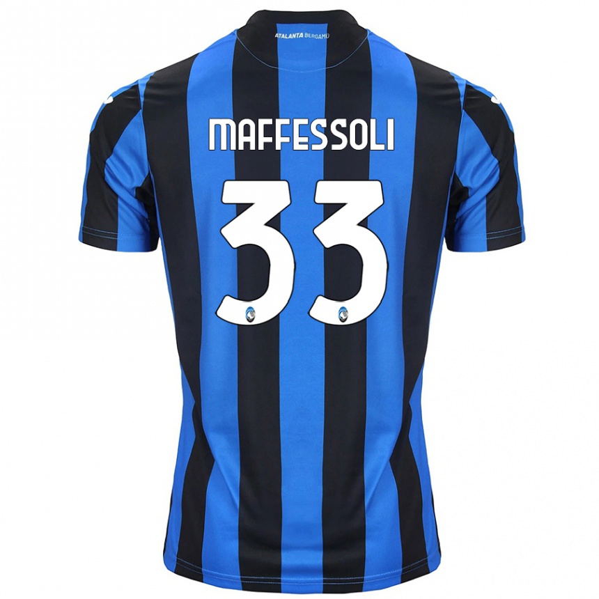 Niño Fútbol Camiseta Manuel Maffessoli #33 Azul Negro 1ª Equipación 2024/25 Argentina