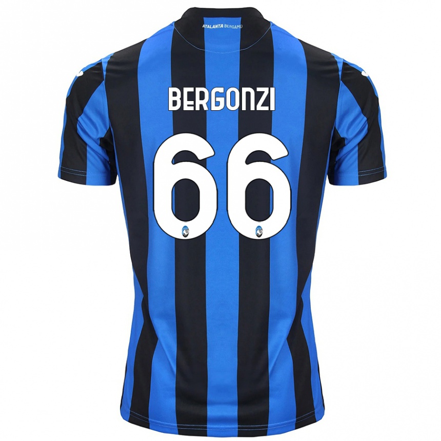 Niño Fútbol Camiseta Federico Bergonzi #66 Azul Negro 1ª Equipación 2024/25 Argentina