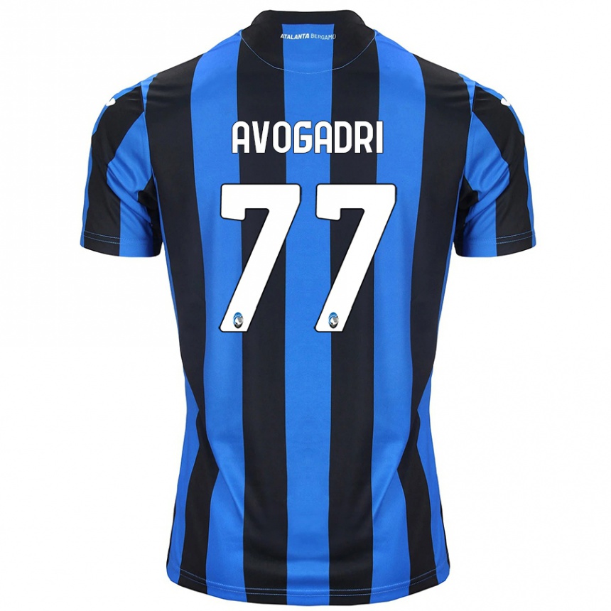 Niño Fútbol Camiseta Lorenzo Avogadri #77 Azul Negro 1ª Equipación 2024/25 Argentina