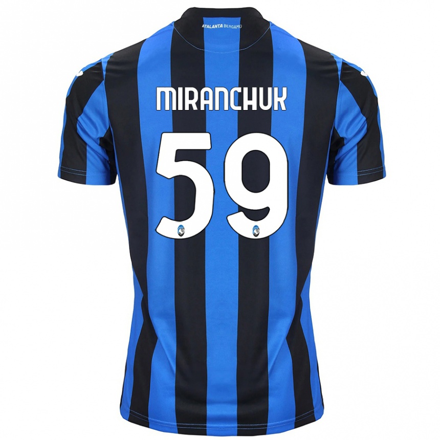 Niño Fútbol Camiseta Aleksey Miranchuk #59 Azul Negro 1ª Equipación 2024/25 Argentina