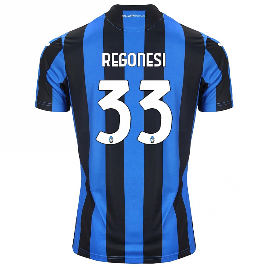 Niño Fútbol Camiseta Iacopo Regonesi #33 Azul Negro 1ª Equipación 2024/25 Argentina