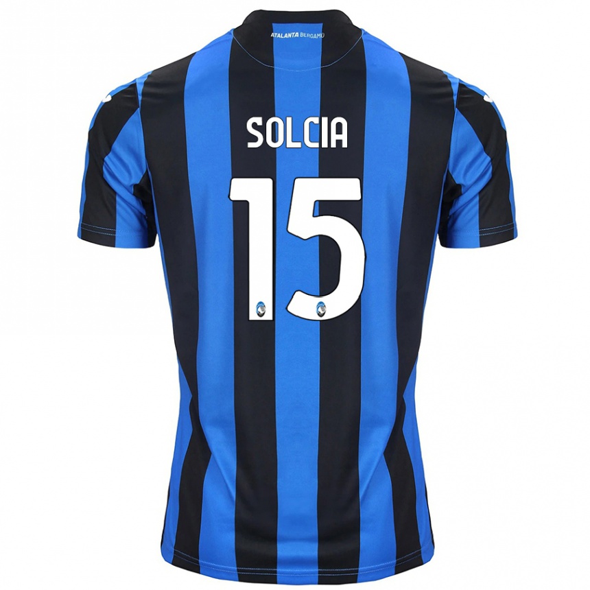 Niño Fútbol Camiseta Daniele Solcia #15 Azul Negro 1ª Equipación 2024/25 Argentina