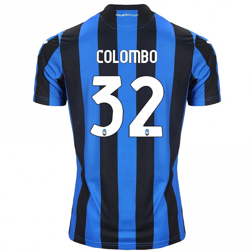 Niño Fútbol Camiseta Matteo Colombo #32 Azul Negro 1ª Equipación 2024/25 Argentina