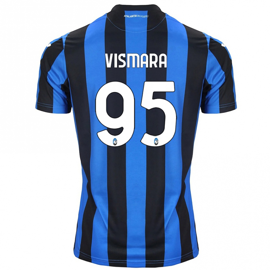 Niño Fútbol Camiseta Paolo Vismara #95 Azul Negro 1ª Equipación 2024/25 Argentina