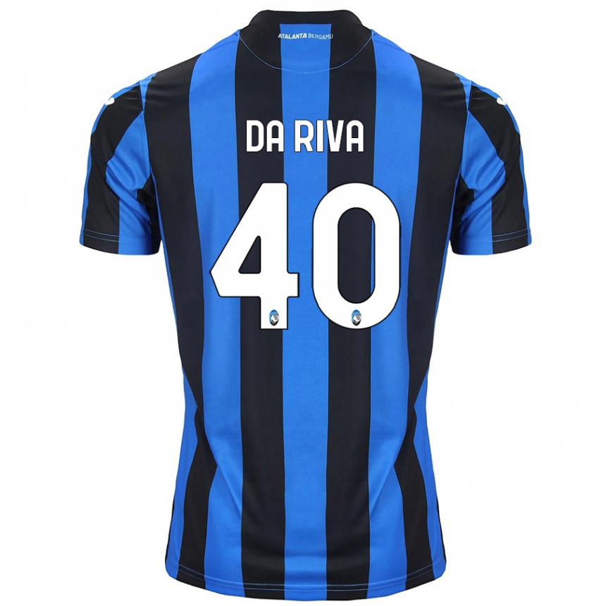 Niño Fútbol Camiseta Jacopo Da Riva #40 Azul Negro 1ª Equipación 2024/25 Argentina