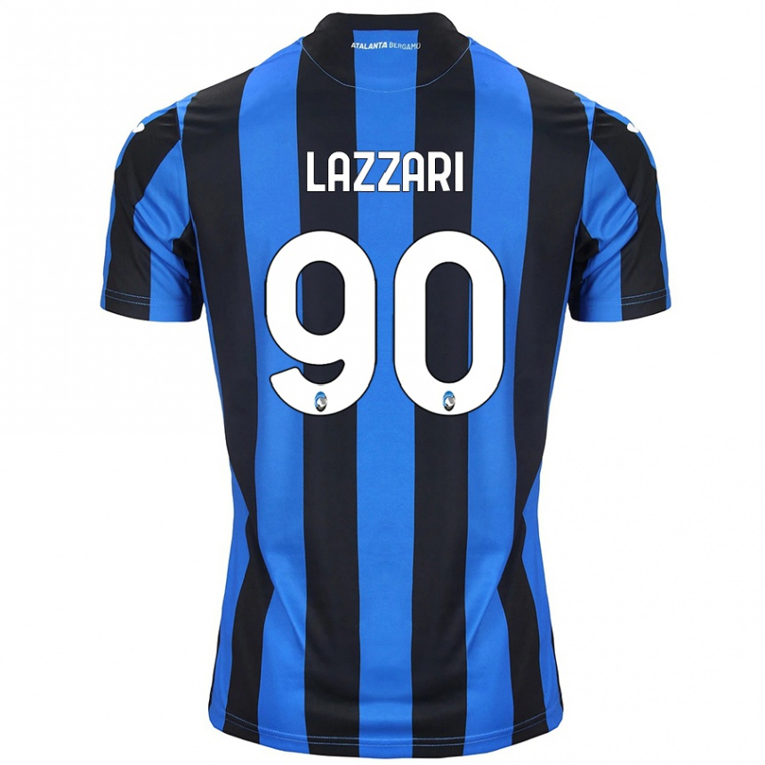 Niño Fútbol Camiseta Ilaria Lazzari #90 Azul Negro 1ª Equipación 2024/25 Argentina